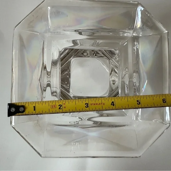 Partylite Discover Pillar Holder RETIRED Faceted Glass Beautiful P8163 - Picture 5 of 9